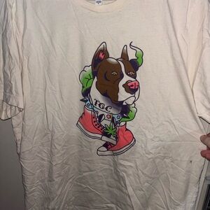 Cream Dog Graphic T-Shirt Taylor gang